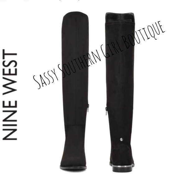 ⭐🆕Nine West black Over the knee sueded boots - Picture 4 of 10